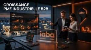 Expert en stratégie growth b2b analysant des indicateurs de performance pour une pme industrielle